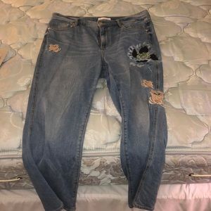 Floral jeans from Loft